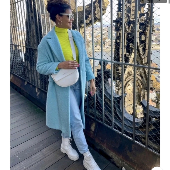 Zara Wool Coat -Limited edition Sky Blue 8357-477 . Bloggers Favorit - Picture 14 of 16